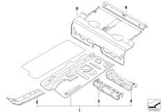 Нижние части Зд Внутр для MINI R55N One N16 (схема запасных частей)