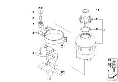 Масляный резервуар/детали для BMW E83N X3 2.0i N46 (схема запасных частей)