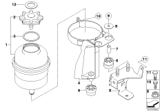 Масляный резервуар/детали для BMW E61 530xi N52 (схема запасных частей)