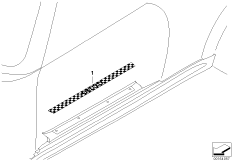 К-т доосн.дек.накладкой на порог для BMW R55N Cooper N16 (схема запасных частей)