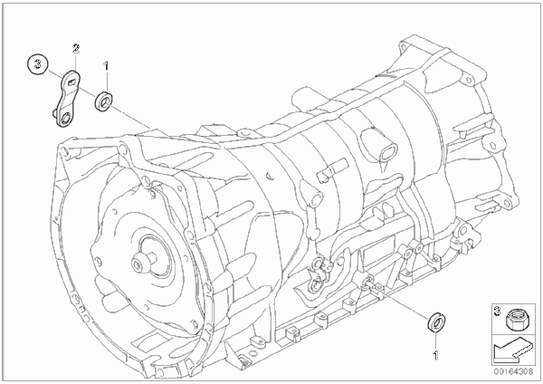 GA6HP19Z детали переключения для BMW E84 X1 25iX N52N (схема запчастей)