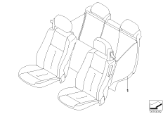 Универсальное покрывало для зад.сидений для BMW E64N 630i N52N (схема запасных частей)