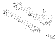 Сиденье Зд, крепление спинки для BMW E70N X5 30dX N57 (схема запасных частей)