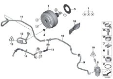 Вакуумный усилитель тормозов для BMW E93N M3 S65 (схема запасных частей)