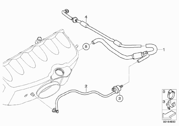 Двигатель с вакуумной сист.управления для BMW Z3 Z3 M3.2 S54 (схема запчастей)