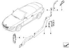 Кабельный канал для BMW E63 630i N52 (схема запасных частей)