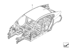 Каркас кузова для BMW E72 Hybrid X6 N63 (схема запасных частей)