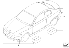Комплект дооснащения PDC Пд и Зд для BMW E82 135i N55 (схема запасных частей)