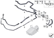 Трубопроводы хладагента Зд кондицион. для BMW RR1N Phantom N73 (схема запасных частей)