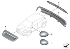 JCW аэродинам.принадлежности - R5x для BMW R56 Cooper S N14 (схема запасных частей)