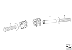 Ручки руля для BMW R13 F 650 GS Dakar 00 (0173,0183) 0 (схема запасных частей)