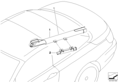 Кабелепровод для крышки багажника для BMW E93N 330i N53 (схема запасных частей)