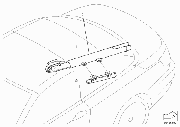 Кабелепровод для крышки багажника для BMW E93 330d M57N2 (схема запчастей)