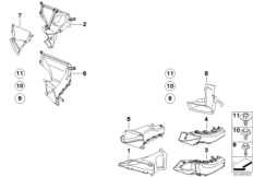 воздуховод Пд для BMW E93N 330i N52N (схема запасных частей)