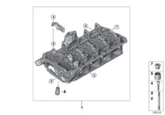 головка блока цилиндров для BMW F13 650iX N63 (схема запасных частей)