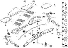 Фильтр с активир.углем/доп.элементы для BMW E90 M3 S65 (схема запасных частей)