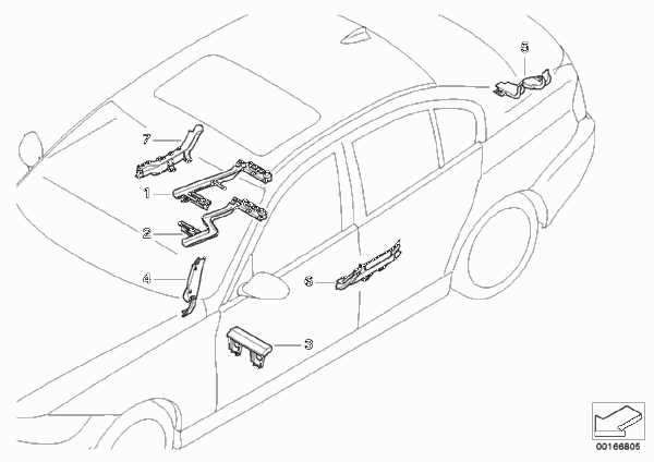 Кабелепровод для BMW E91 330i N52 (схема запчастей)