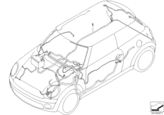 Основной жгут проводов для BMW R56 Cooper D W16 (схема запасных частей)