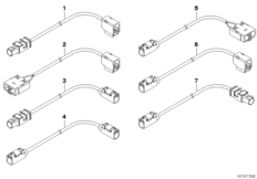 Универсальный антенный провод для BMW E64N 650i N62N (схема запасных частей)