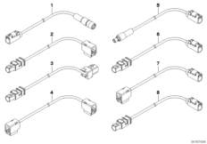 Универсальный антенный провод для BMW E63N 630i N53 (схема запасных частей)