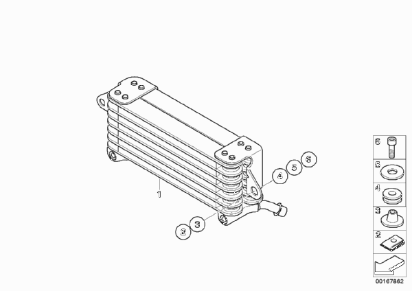 Масляный радиатор для BMW K29 HP2 Sport (0458, 0468) 0 (схема запчастей)