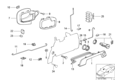 Привод двери/замок двери Пд для BMW Z3 Z3 1.9 M43 (схема запасных частей)