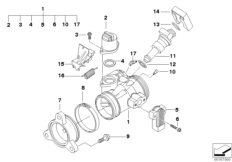 Корпус дроссельной заслонки для MOTO K29 HP2 Sport (0458, 0468) 0 (схема запасных частей)