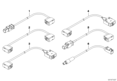 Универсальный антенный провод для BMW E61 530i N52 (схема запасных частей)