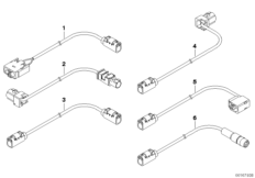 Универсальный антенный провод для BMW E61N 525xd M57N2 (схема запасных частей)