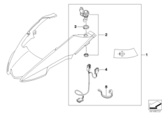 Комплект дооснащения гнезда разъема для BMW K255 R 1200 GS Adve. 08 (0380,0390) 0 (схема запасных частей)