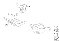 Защитный брус/кожух цепи для BMW E169 F 650 97 (0162) 0 (схема запасных частей)
