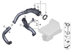 Воздуховод для BMW F02 740Li N54 (схема запасных частей)