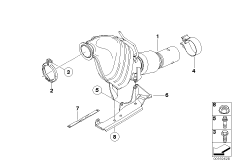 Катализатор для дизельного двигателя для BMW E60 535d M57N (схема запасных частей)