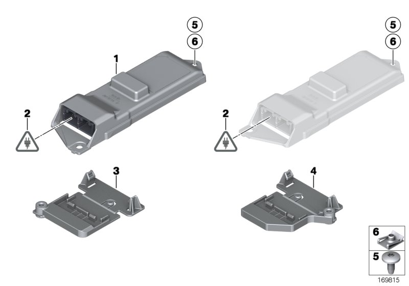 ЭБУ электронного намотчика ремня без. для BMW F02 760Li N74 (схема запчастей)