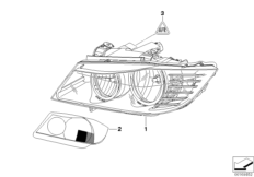 Фара для BMW E90N 316d N47N (схема запасных частей)