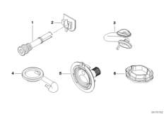 Различные кабельные втулки для BMW E93 325i N53 (схема запасных частей)