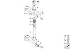 Перемычка вилки для BMW K25H HP2 Enduro (0369,0389) 0 (схема запасных частей)