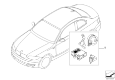 Комплект дооснащ.сист.охран.сигнализации для BMW E88 125i N52N (схема запасных частей)