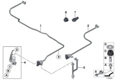 Система впрыска - вентиляция топл.бака для BMW RR2 Drophead N73 (схема запасных частей)