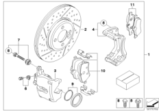 Спорт.торм.механизмы John Cooper Works для BMW R52 Cooper W10 (схема запасных частей)