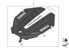 Звукоизоляционный кожух для BMW F10N 550i N63N (схема запасных частей)