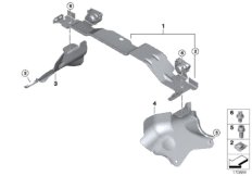Кронштейн глушителя шума всасывания для BMW F13 650iX 4.4 N63N (схема запасных частей)