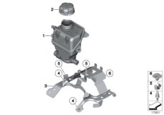 Бачок охладителя наддувочного воздуха для BMW F15 X5 50iX 4.0 N63N (схема запасных частей)