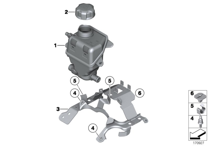 Бачок охладителя наддувочного воздуха для BMW F03 750LiS N63 (схема запчастей)