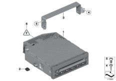 DVD-чейнджер/кронштейн для BMW F01N 730dX N57N (схема запасных частей)