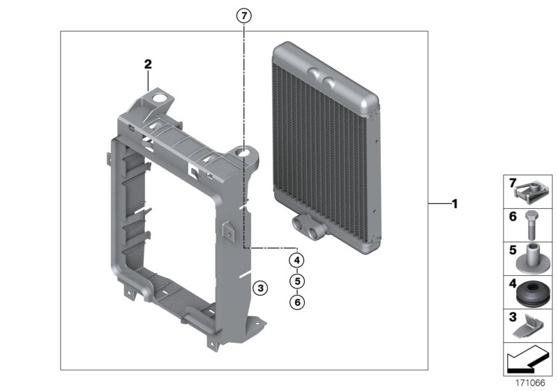 Масляный радиатор для BMW F15 X5 50iX 4.0 N63N (схема запчастей)