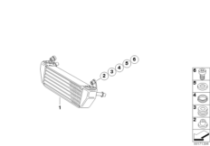 Масляный радиатор для BMW K25 R 1200 GS 04 (0307,0317) 0 (схема запасных частей)