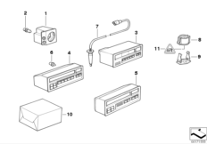 Дополнительные информационные приборы для BMW E36 328i M52 (схема запасных частей)