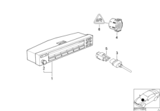 Мультиинформационный дисплей для BMW E38 740i M60 (схема запасных частей)