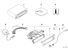 Зап.части д.системы радионавигации для BMW E46 318i N42 (схема запасных частей)